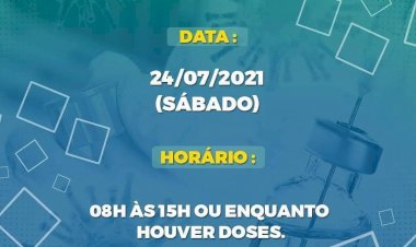 Neste sábado (24) tem vacinação contra a Influenza para a população em geral