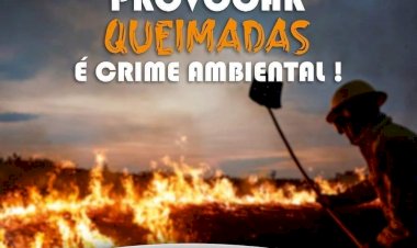 O tempo está seco e as queimadas são um risco para a saúde e o Meio Ambiente
