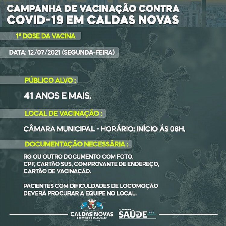 Campanha de Vacinação 41 anos e mais