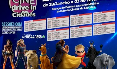Circuito Cine Drive In nas Cidades - Etapa Caldas Novas (GO) de 28 de janeiro a 03 de fevereiro