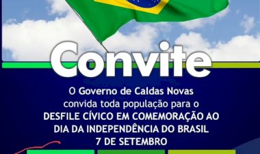 Prefeitura de Caldas Novas realiza Desfile Cívico nesta sexta-feira, 05 de Setembro