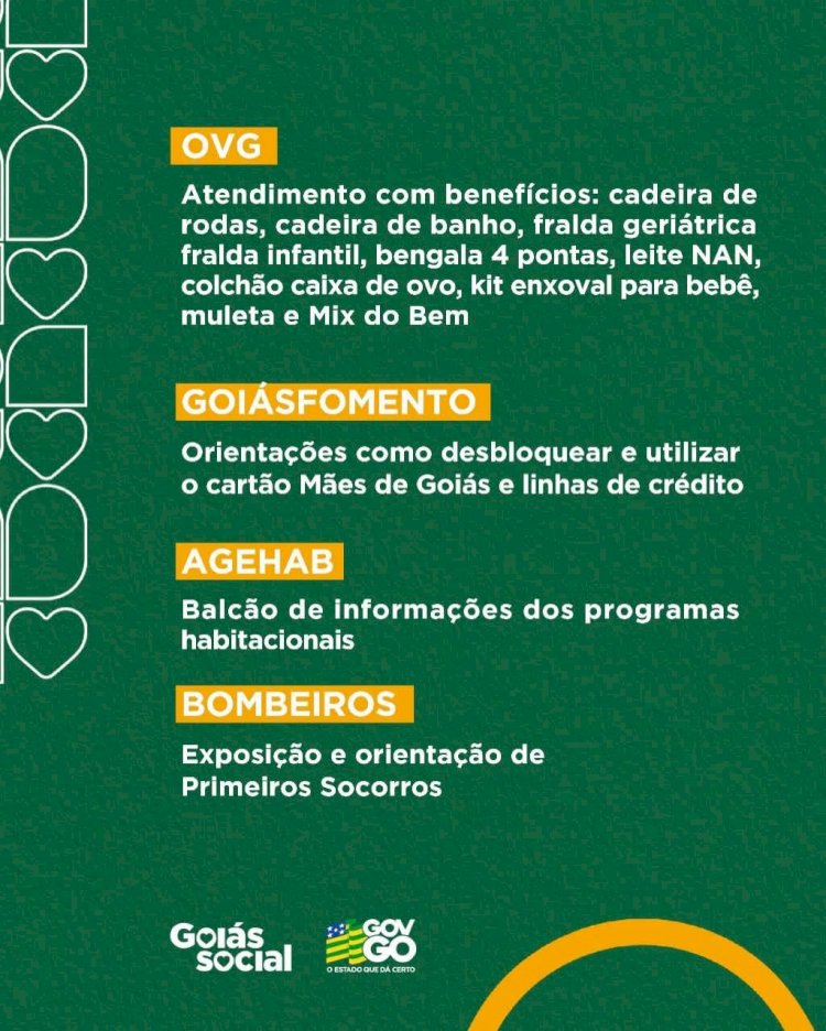 Goiás Social leva serviços públicos e atendimentos à população de Caldas Novas nos dias 13 e 14 de Dezembro